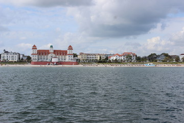 Rügen Binz von der Wasser seite mit  und dem tollen Sandstrand