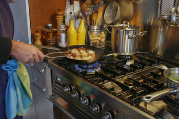 Cooking a gourmet dinner