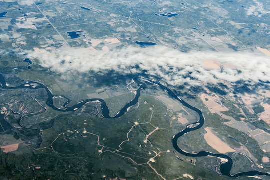 Aerial view of the river, Canada