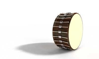 Ramadan drum isolated on the white, 3d render