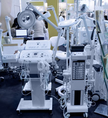 Modern equipment for spa salons on exhibition