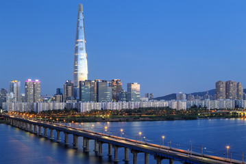 Naklejka premium Panoramę Seulu, Korea