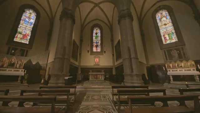 Altar of Baptistery of Florence Cathedral Santa Maria del Fiore interior of Florence inside, Tuscany, Italy.