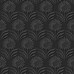 3D paper art botanic garden point leaf flower