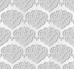 3D paper art Japanese curve spiral cross geometry frame