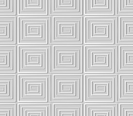 3D paper art spiral square vortex geometry cross line