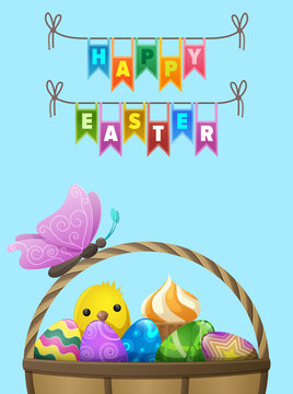 Happy Easter Vector Flyer or Concept