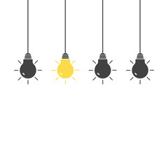 Bulb - idea on white background