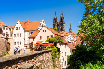Obraz premium Altstadt Meißen mit Blick zum Dom