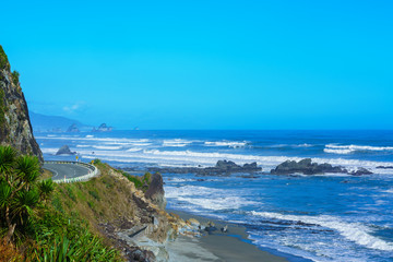 Beautiful scenery of West coast in Punakaiki , South Island of New Zealand