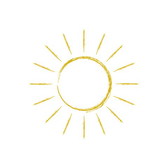 Sun icon vector grunge