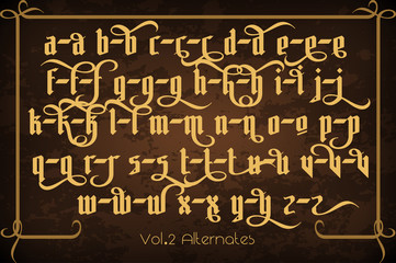 The Pontifice - vintage gothic label font