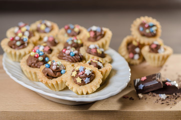 A batch of Chocolate Cupcakes with Sprinkles
