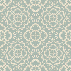 Antique seamless background curve spiral cross round flower