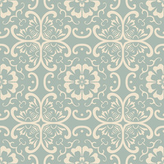 Antique seamless background curve cross round flower