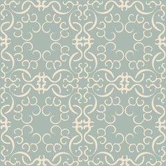 Antique seamless background curve spiral cross frame vine