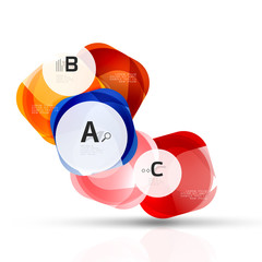 Futuristic flying squares, abstract background template