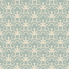 Antique seamless background Chinese royal curve trefoil cross frame