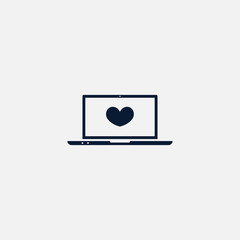 Heart icon simple illustration