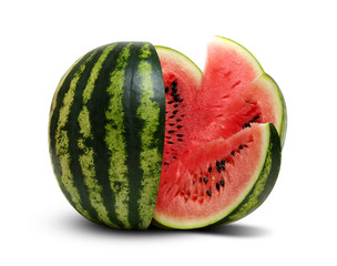 watermelon isolated on white background.