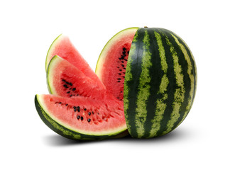  watermelon isolated on white background.