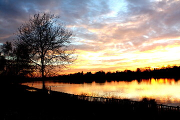 Naklejka premium sunset milan
