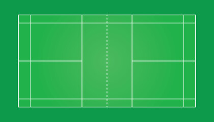 Vector of badminton court.