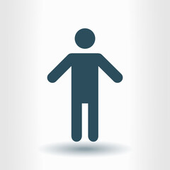 Human male sign icon. Male toilet. Flat style. A gender symbol is a pictogram used to represent either biological sex.
