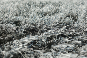 Closeup carpet fiber in black and white