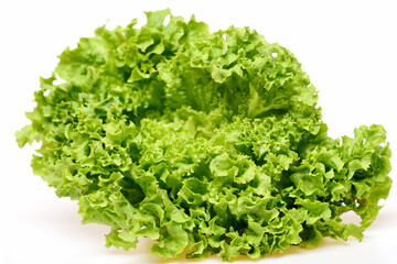 leafy vegetables or green lettuce leaf isolated on white
