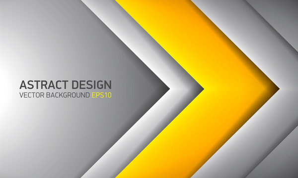 Abstract volume background, yellow inside, cover for project presentation, vector design