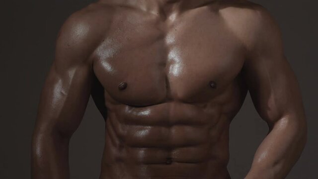 Naked male body. Male model. Athletic man with biceps, shoulders, triceps, chest, abs, six pack. Male model underwear sexy. Naked torso. Bodybuilder fitness model. Sexy portrait very muscular