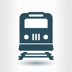 Train icon. Metro symbol. Railway station sign.