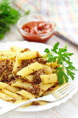 Pasta with meat