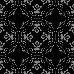 Antique seamless background spiral cross chain flower