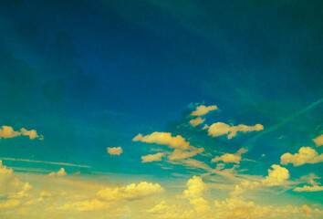 Obraz na płótnie Canvas The blue sky with clouds, background