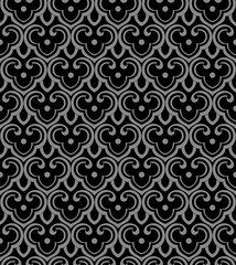 Antique seamless background Chinese curve spiral cross scale chintz