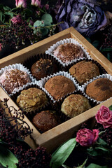 Made by hands raw candy healthy food