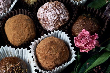 Made by hands raw candy healthy food