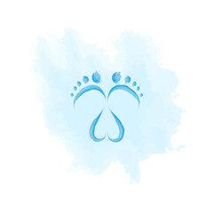 Fototapeta na wymiar Baby footsteps vector illustration