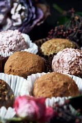 Made by hands raw candy healthy food