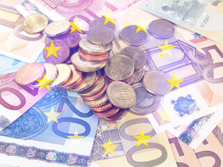 EURO Banknoten und Münzen