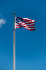 American Flag With Blue Sky