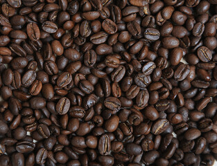 Texture of coffee beans