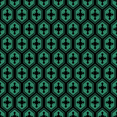 Antique seamless background oriental polygon geometry cross frame