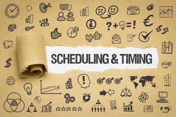 Scheduling & Timing / Papier mit Symbole