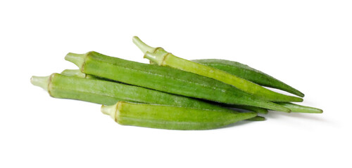 okra isolated on white background