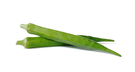 okra isolated on white background
