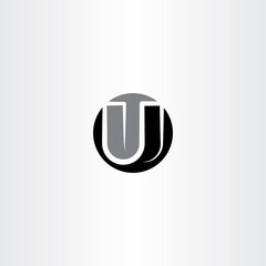 black icon letter u logotype vector sign © Blasko Rizov