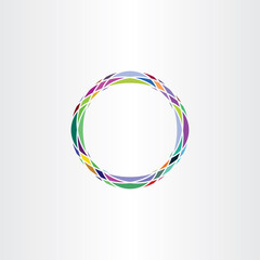 colorful icon design abstract circle logo vector